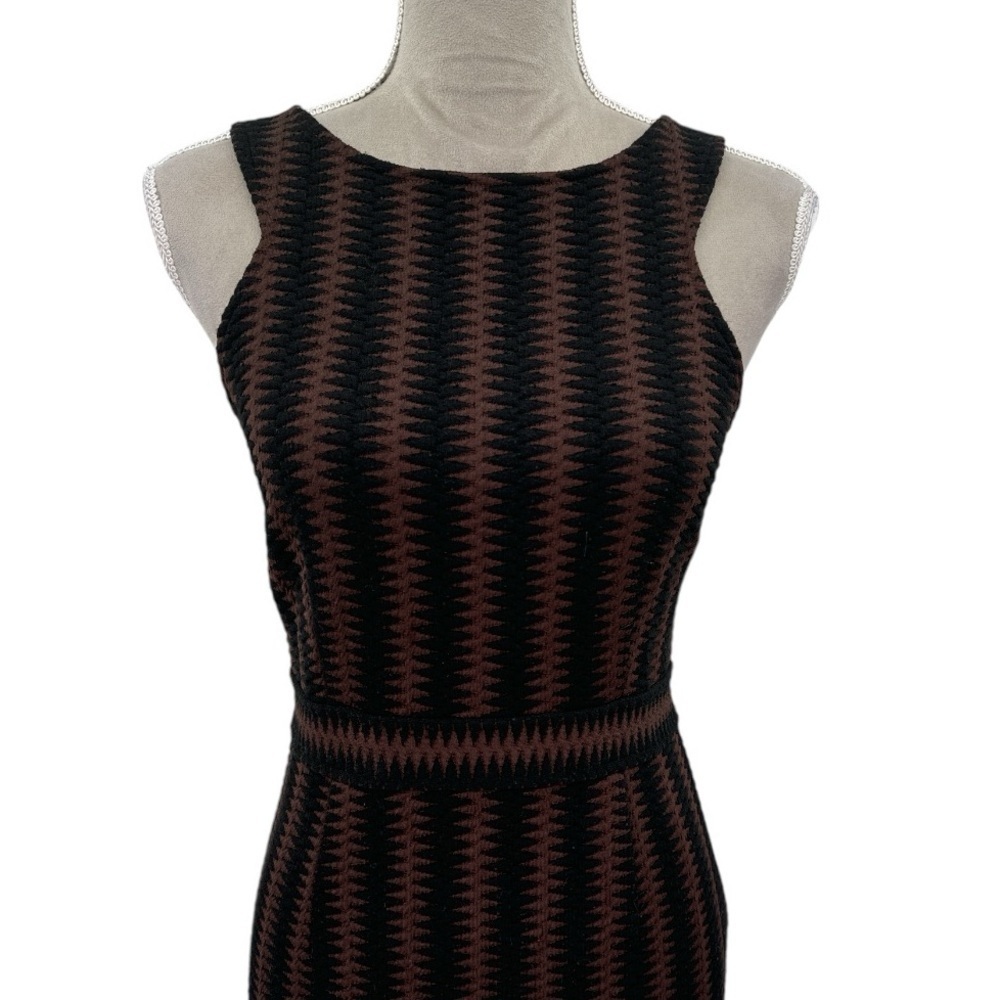 Anthropologie Maeve Meridian Textured Knit Pencil Sheath Dress - Brown - Small - Picture 4 of 12